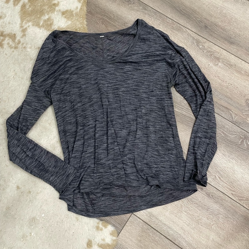 Lululemon grey space dye long sleeve tee